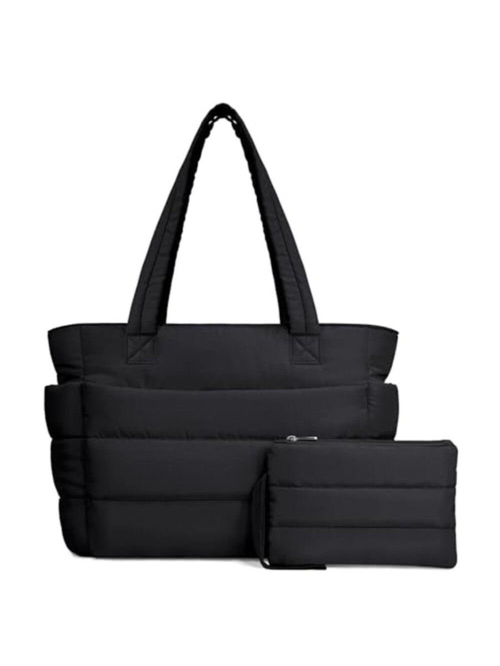 Women's Puffer Tote Bag | Lightweight Puffy Quilted Shoulder Handbag